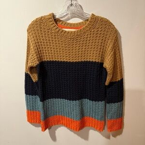 Anthropologie Sparrow Cozy colorblock Crew Neck Sweater